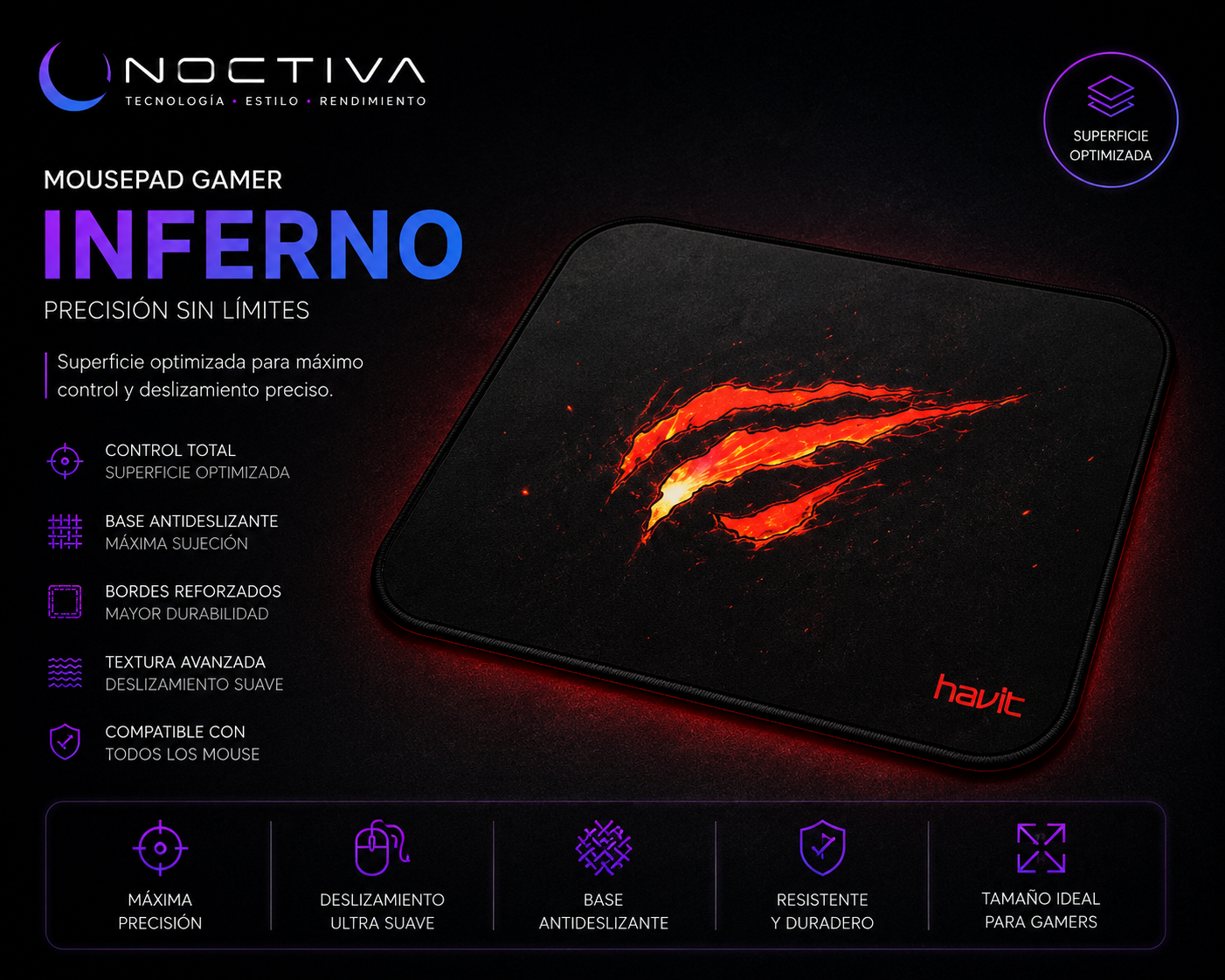 Almohadilla Tapete Pad Mouse Gamer